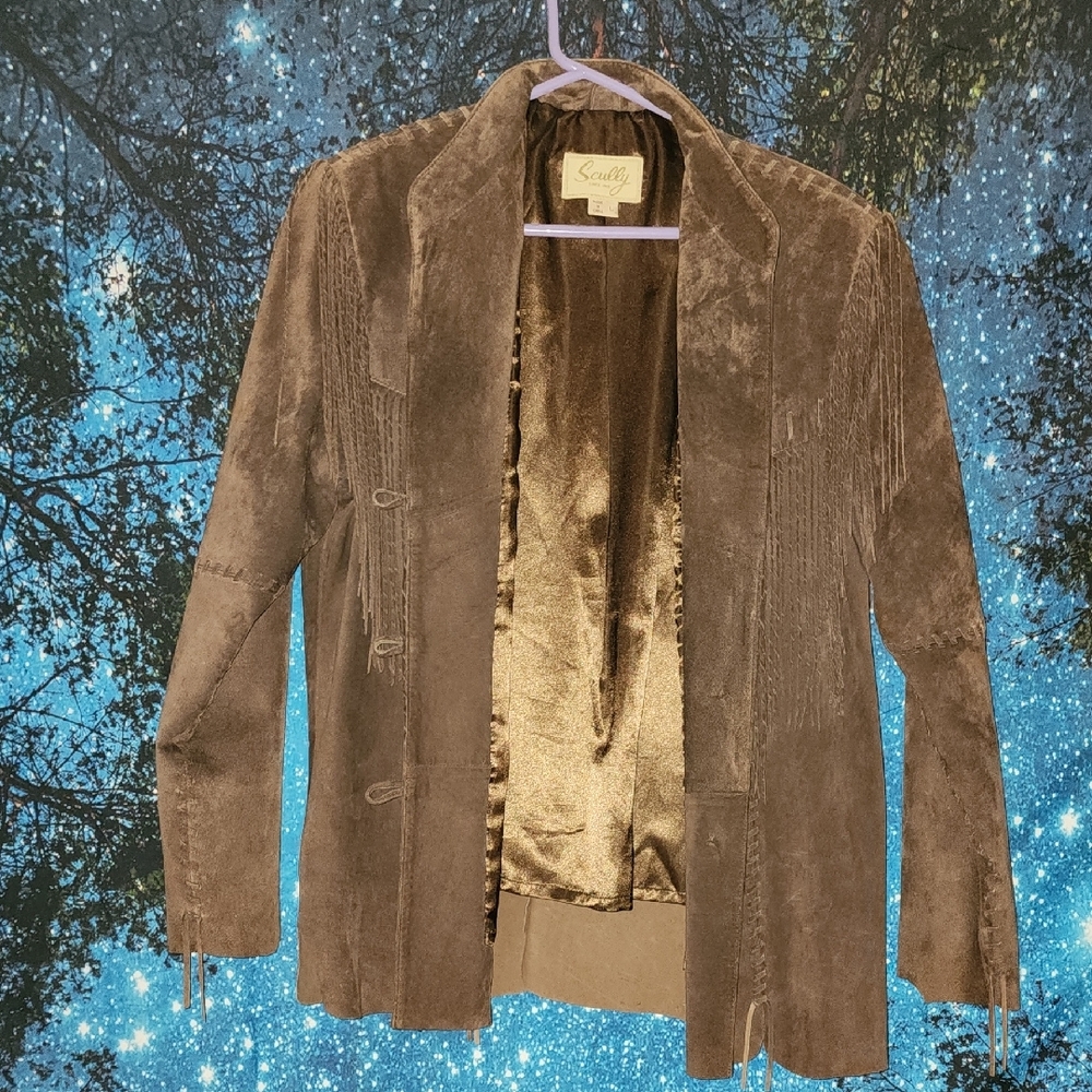 Scully Brown Leather Jacket Classic Tailored Design